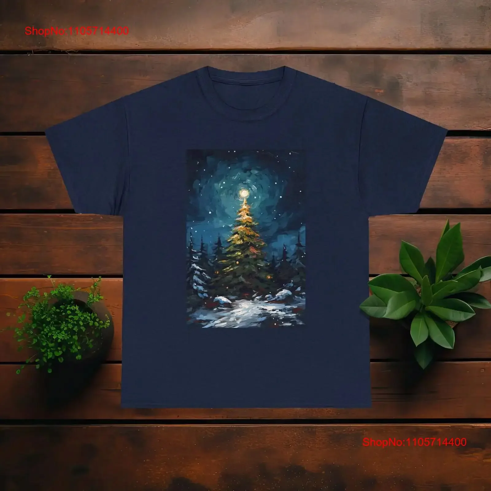 The Midnight Solstice Glow T Shirt by echo muse Winter Moon Pine Tree Forest Art Unique Idea Holiday Sale vintage Washed