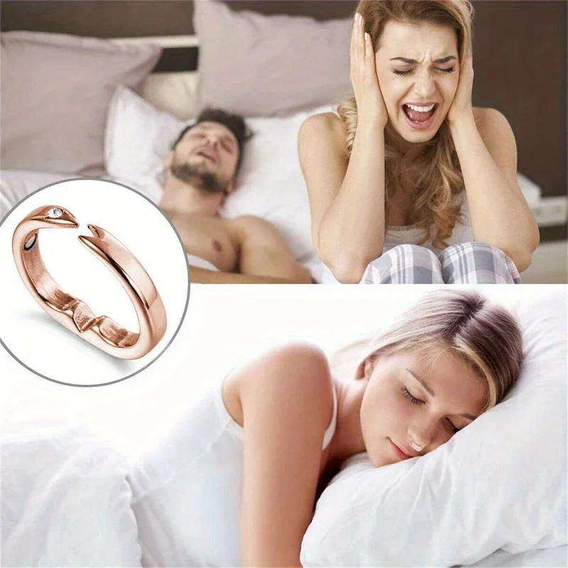 Durable Anti Snoring Ring Reduces Snoring, Improves Breathing, Open Design, Adjustable Size