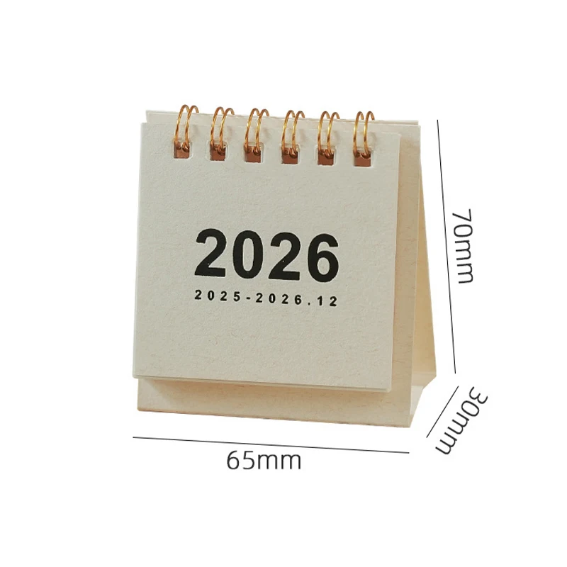 3 قطعة أجندة مكتبية صغيرة 2026 صغيرة الدائمة الوجه التقويم الشهري للتخطيط الجدول اليومي تاريخ المقتفي للمدرسة والمكتب #6