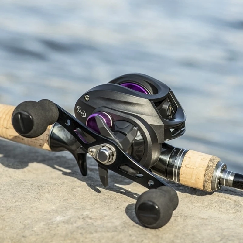 Fishing Dropper Reel Long Casting Anti Frying Line Fly Fishing Reel Fishing Reel Dropper Reel Durable Black & Purple