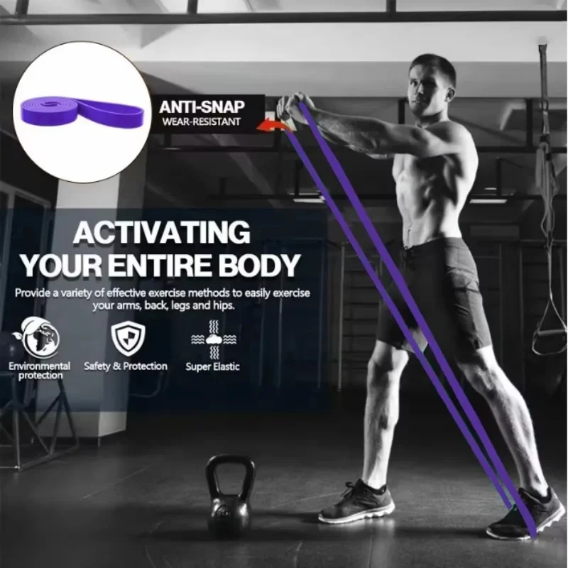 TPE Latex Sports Resistance Band Yoga Fitness Resistance Band Elastic Sports Resistance Band Weighted Resistance Training Set image 4