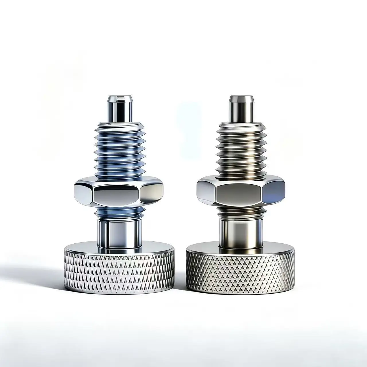 Knurled‑Head Index Plunger, Reset‑Type Index Plunger, Carbon Steel/Zinc‑Plated Stainless‑Steel Locating Pin M6 M8 M10 M12 M16
