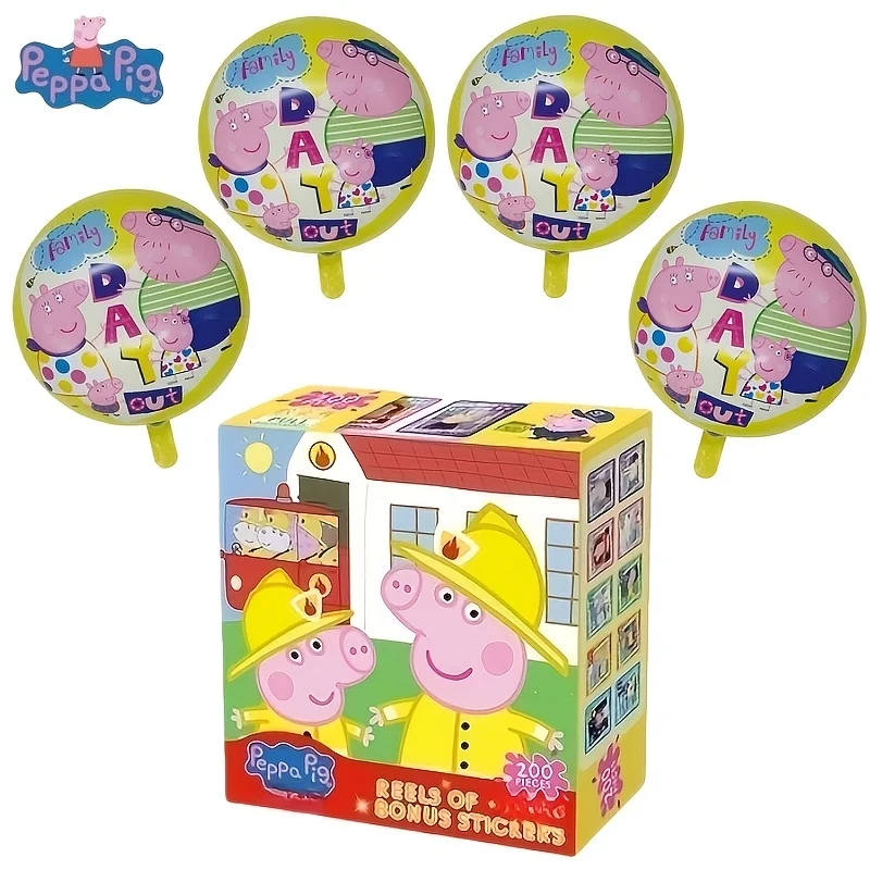Yellow Peppa Pig themed Festival Party Birthday Decor Balloon Sticker Combo Set for Family Gatherings and Party Decorations with view 5