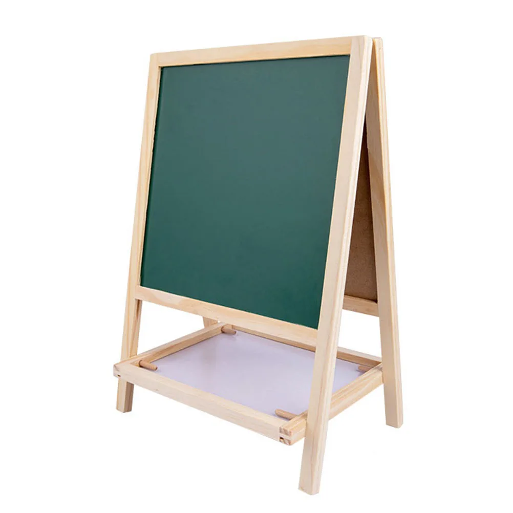 Wooden Blackboard Easel Multi Function Drawing Board Educational Writing Children Painting Double Side Creative Writing Surface