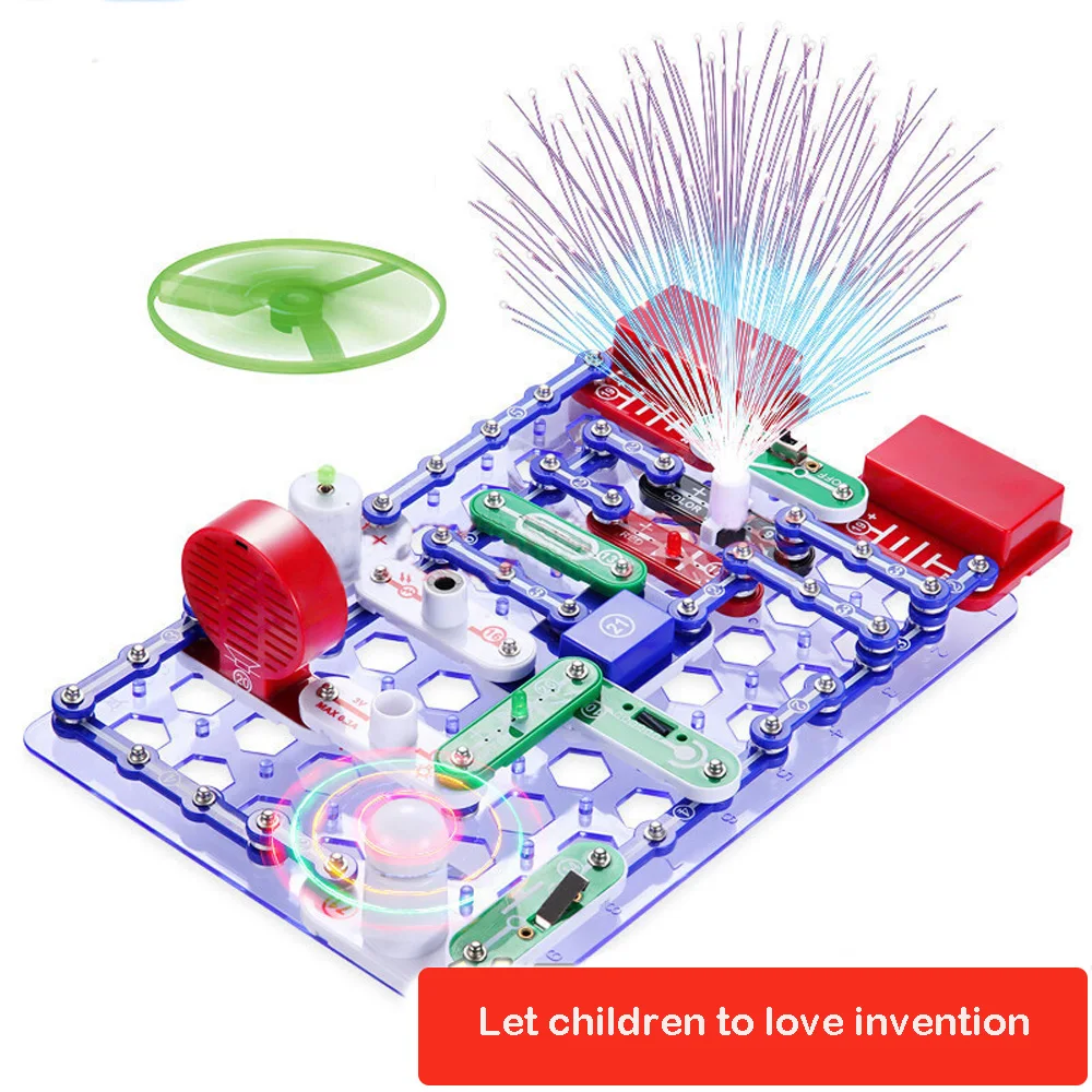 Circuitos electrónicos, Kit de bloques de construcción, experimento científico, Kit de montaje educativo, juguete para niños, juguetes STEM