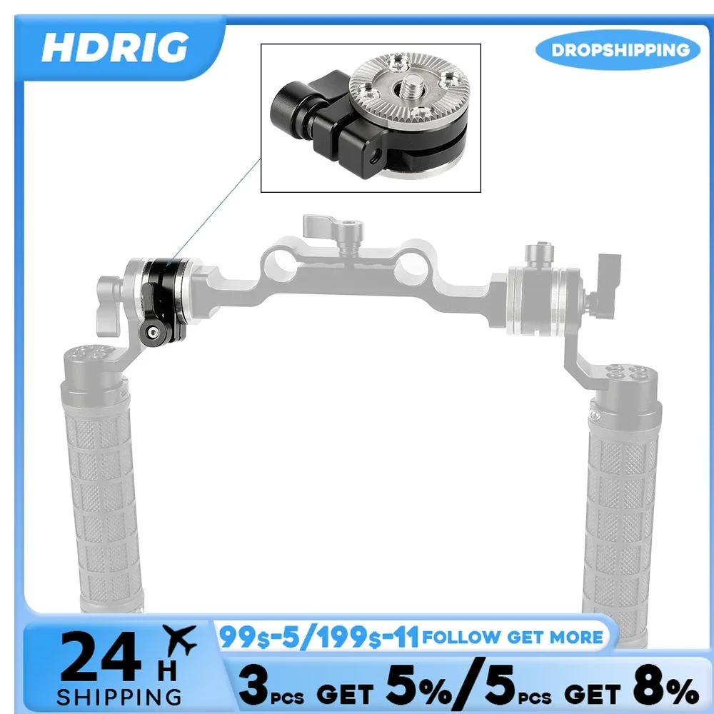 HDRIG Double Sided ARRI Rosette Mounting Adapter With Central M6 Threads for Camera Cage Photography Accessories