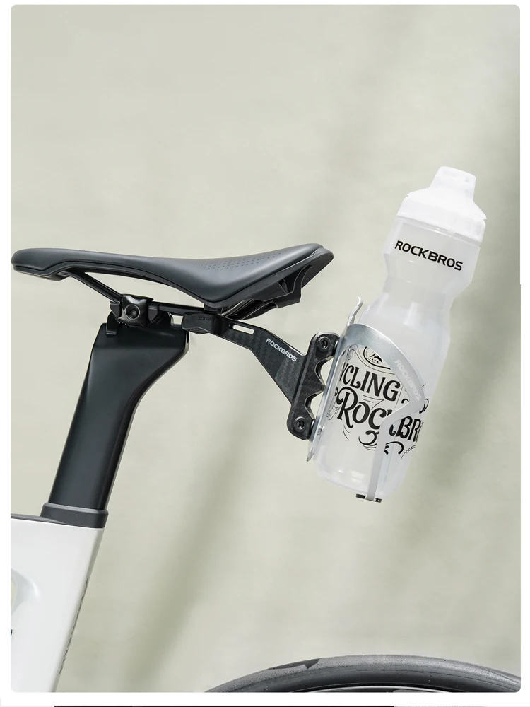 AliExpress ROCKBROS Bike Water Bottle Cage Rear Saddle Bicycle Bottle Holder Dual Mount Adapter Extension for Triathlon Road MTB Cycling
