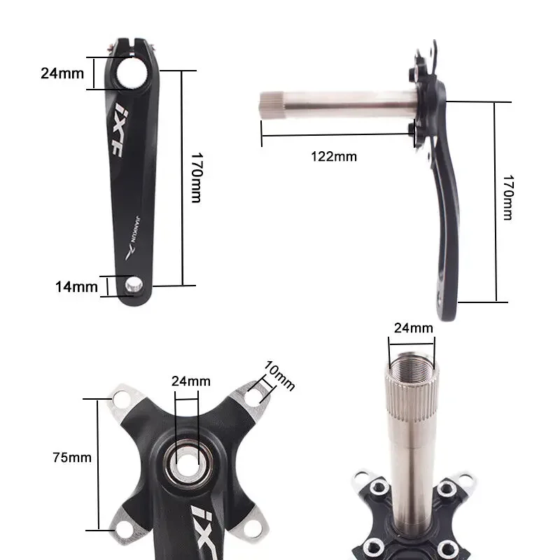 Mtb Crank 104BCD Bicycle Crankset BB 32T 38T 42T Double/triple Speed Mountain Bike Chainring Crank Set for Shimano 3*10S Cycling