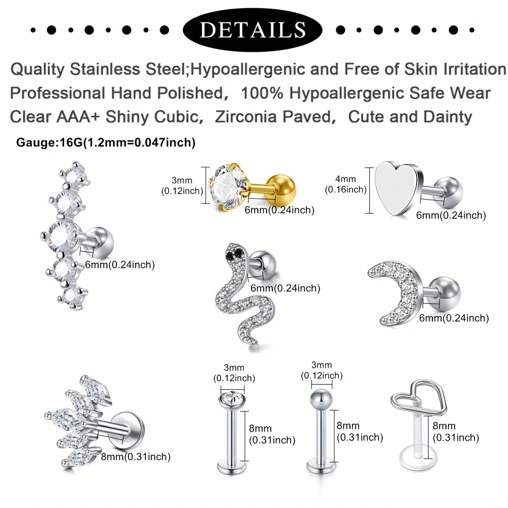 Thumbnail 2 - #38 Top 40 Ear Stud Piercings Worth Buying In 2026