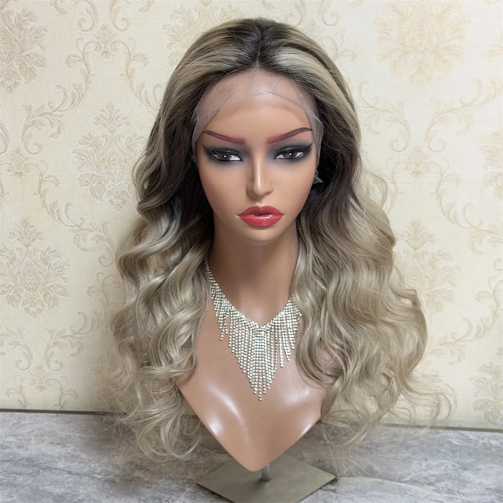 

Glueless Ombre Hd Full Lace Wig Brazilian Human Hair Honey Blonde Wigs 22" Body Wave For Women Stocked Full Lace Wig Dark Roots