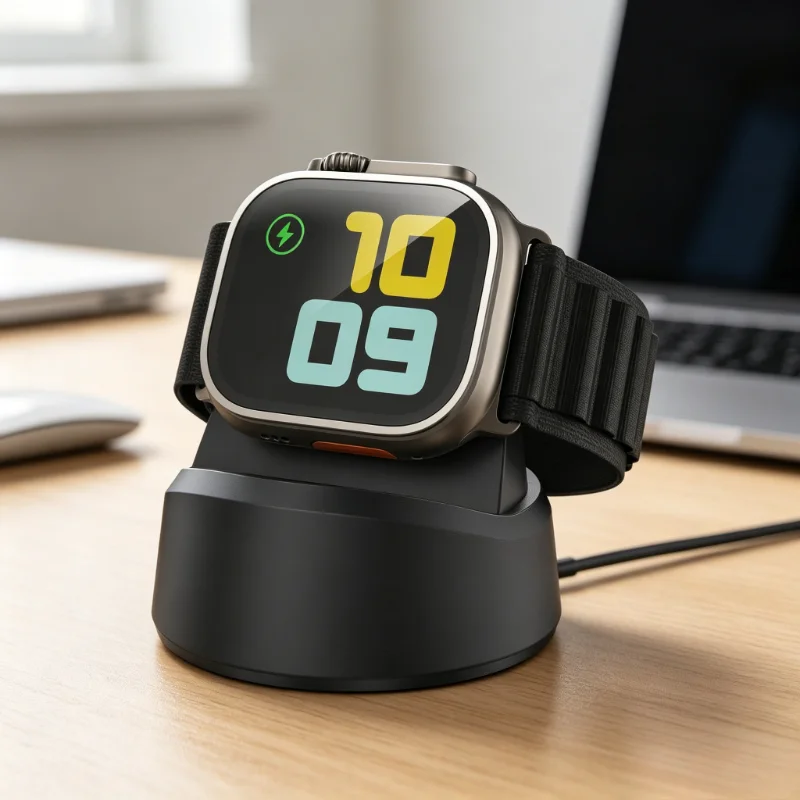 

Portable Magnetic Smart Watch Wireless Charger Watch Stand For Apple Series 11 10 9 8 7 6 5 4 3 2 SE/Ultra Fast Charging Station