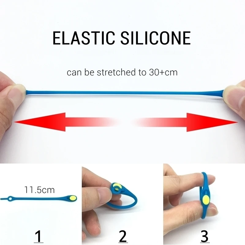 Round Elastic No Tie Shoelace Silicone LACES For Men Women All Sneakers Fit Strap Shoe Lace