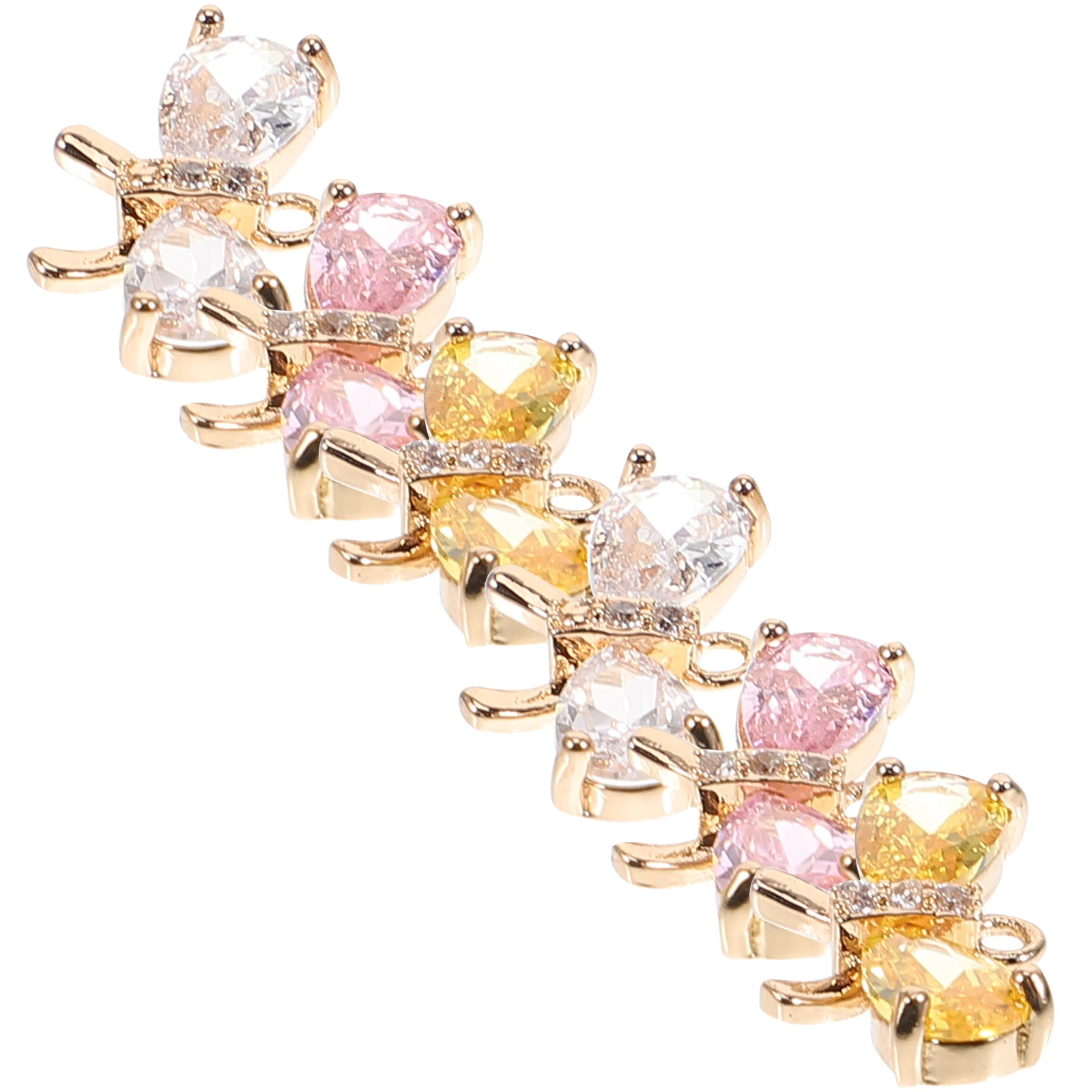 

6 Pcs Earrings Necklace Charms Bracelet Multicolor Small Size Jewelry Copper for Bracelets Long Term Use