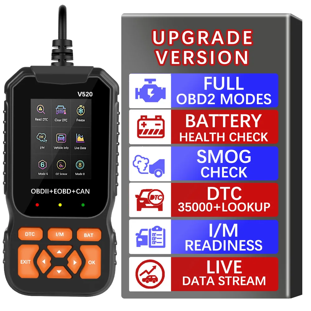 

Автоматическая система двигателя, бесплатный пожизненный сканер OBD2, автомобильный считыватель кодов DTC, автомобильный диагностический инструмент, профессиональный