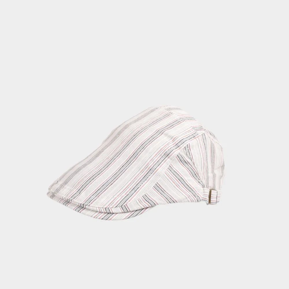 

Retro Vintage Newsboy Cap Striped Y2k Peaked Caps Unisex Casual Painter Hat Female