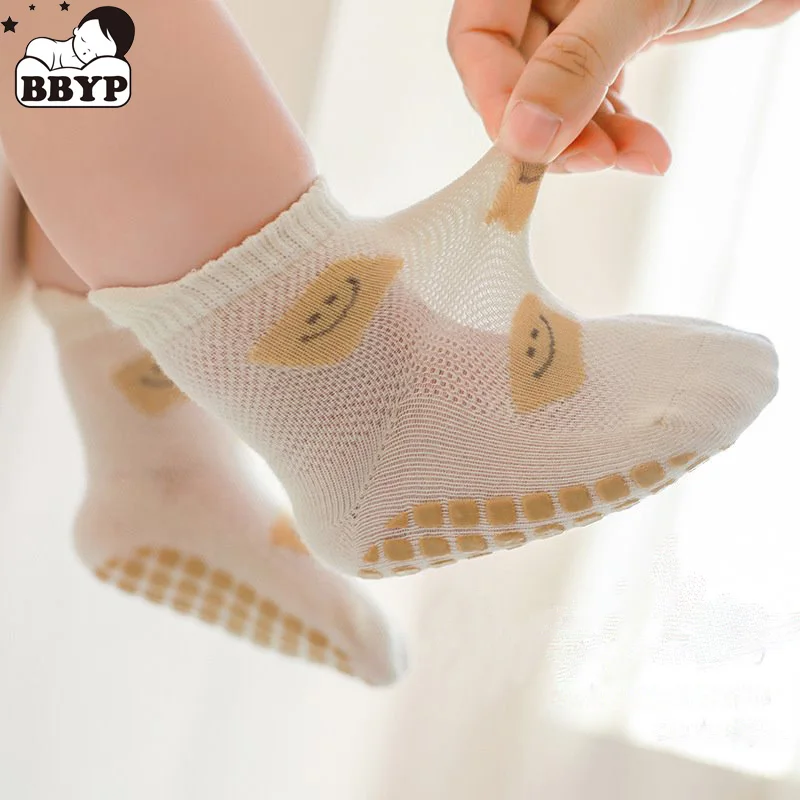 Summer New Antiskid Mesh Mid Baby Socks Newborn Toddler Cotton Knitted Floor Sock For Infant Boys Girls Soft Boneless Sock 0-5Y