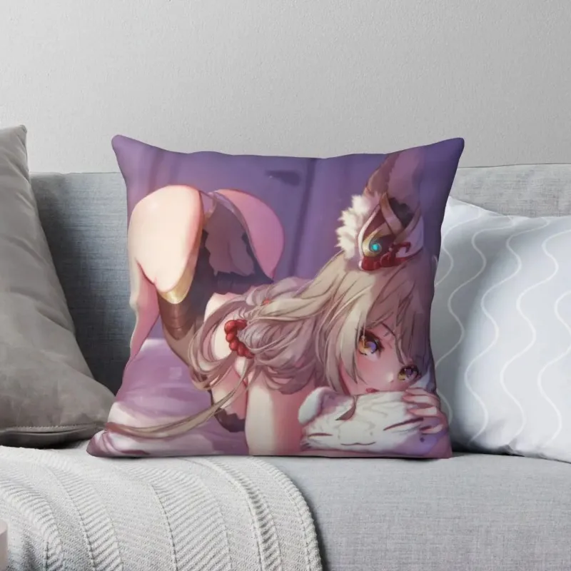 Nia Xenoblade Square Pillowcase Peach skin polyester pillowcase Pattern Zipper Decor Car Cushion Cover Girls