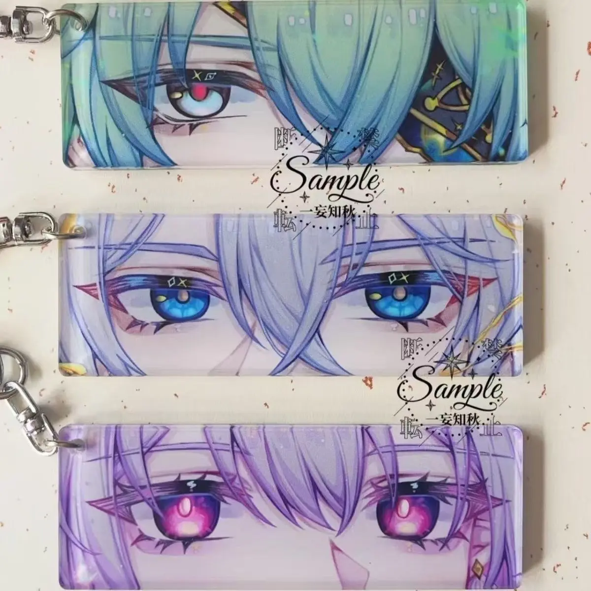 

Hot Honkai:Star Rail Phainon Anaxa Castorice Rectangle The Eyes Can Transmit Light Jewelry Acrylic Keychain For Coser Fans Gifts