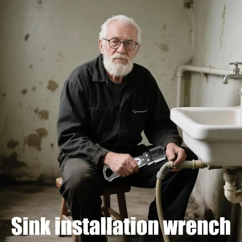 

Under Sink Wrench Faucet Tool Sink Removal Wrench Adjustable Non-Slip Plumber Installation Disassembly Repair Tool For Bathroom