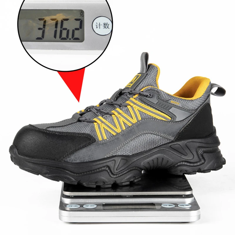 Cross border New Labor Protection Shoes Men's Anti smashing Anti piercing Lightweight Breathable Safety Shoes Climbing Mountains