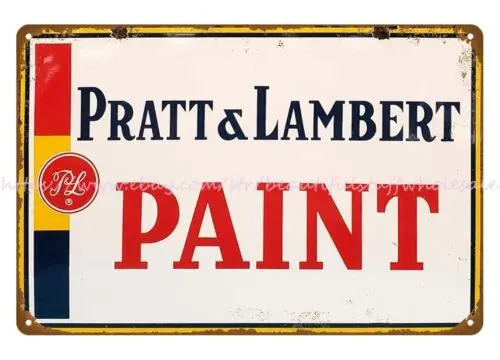 Pratt & Lambert paint metal tin sign wall designs for living room