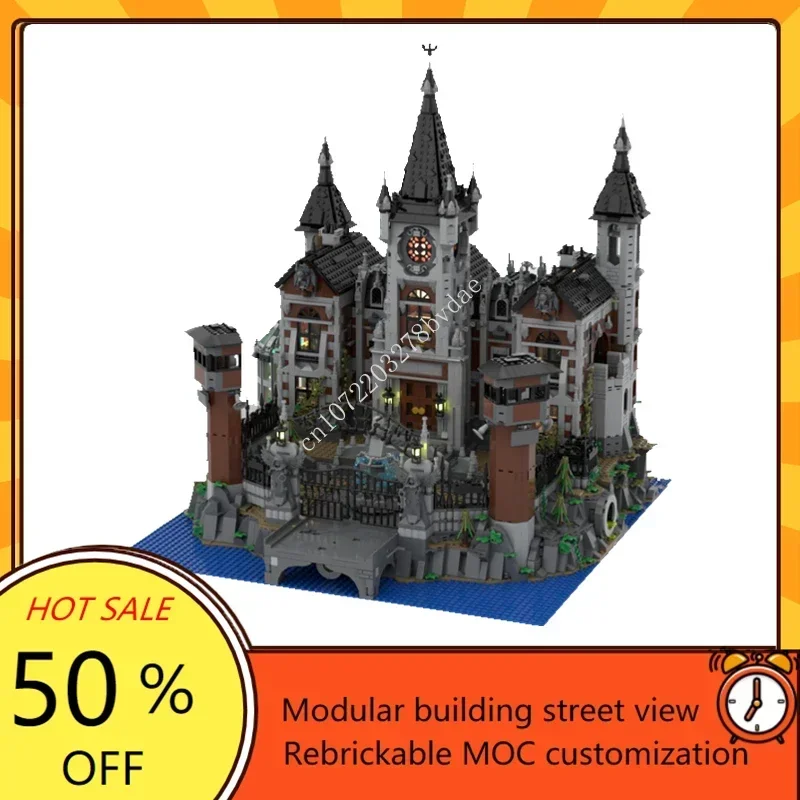 6726PCS MOC Modular Arkham Asylum City Street View Model Building Blocks Technology Bricks DIY Creative Assembly Toys Kids Gifts