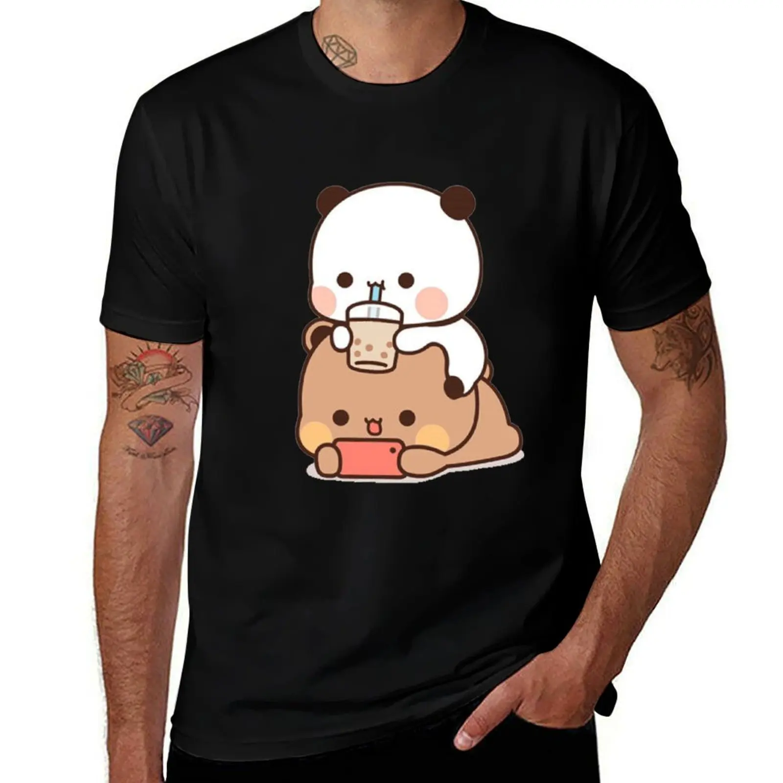 Bubu Is Watching Dudu While He Playing Games T-Shirt High Quality Durable T-Shirt