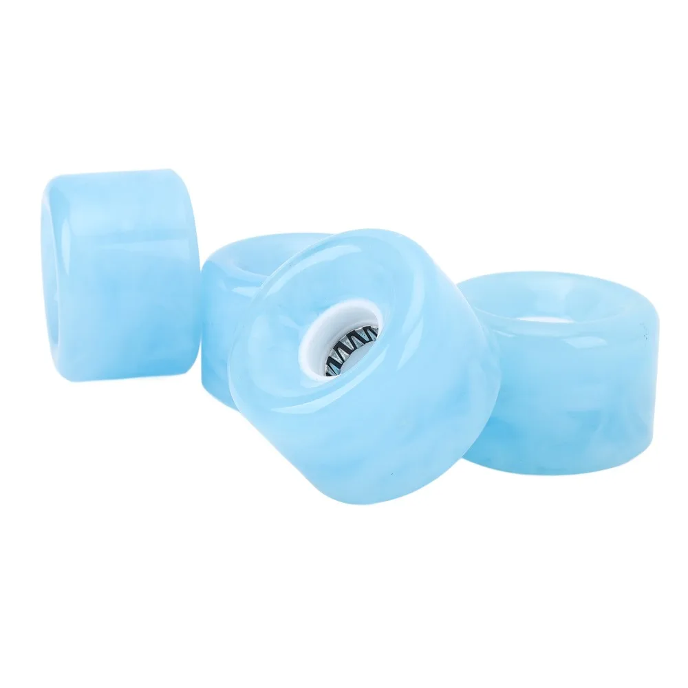 

4Pcs 65x43mm Skateboard Wheel Set 78A Hardness High Rebound Longboard Skateboard Wheel Translucent Flashing Easy Installation