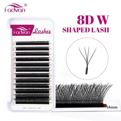 8D W Lashes Double Layer 4D W Shape Lash Extensions 8-15mm Natural Soft Volume Fan Lashes 0.07-C/D 8D Premade Volume Fan Lashes