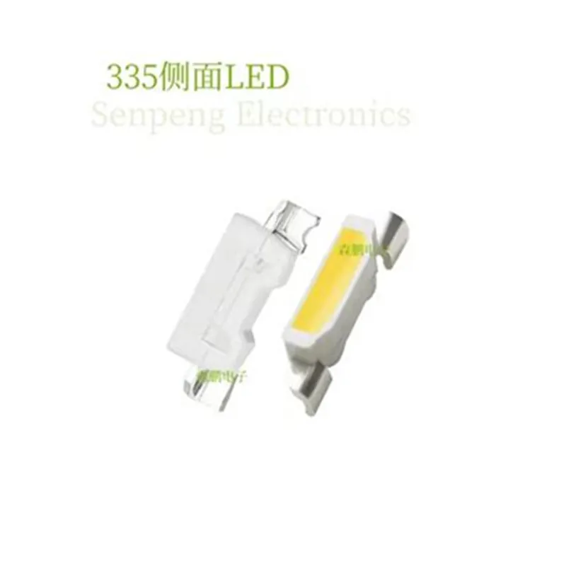 20 Stuks 335 Kant Wit Wit Licht Led Lichtgevende Diodes, Licht Kralen Super Helder 4008 Achterzijde Verlichting