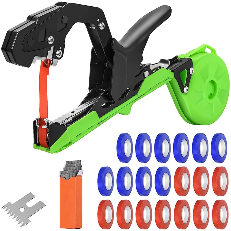 

Lightweight Plant Tying Machine To Bind Tomatoes And Grapes Effortless, Including Spare SK5 Blade, Tapes And Staples Durable