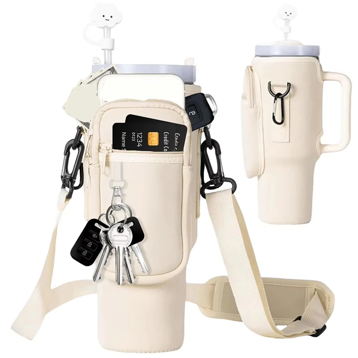 Manicotto ABJO-Cup 40 Oz - Portaborraccia con tasca per telefono, custodia portaborraccia