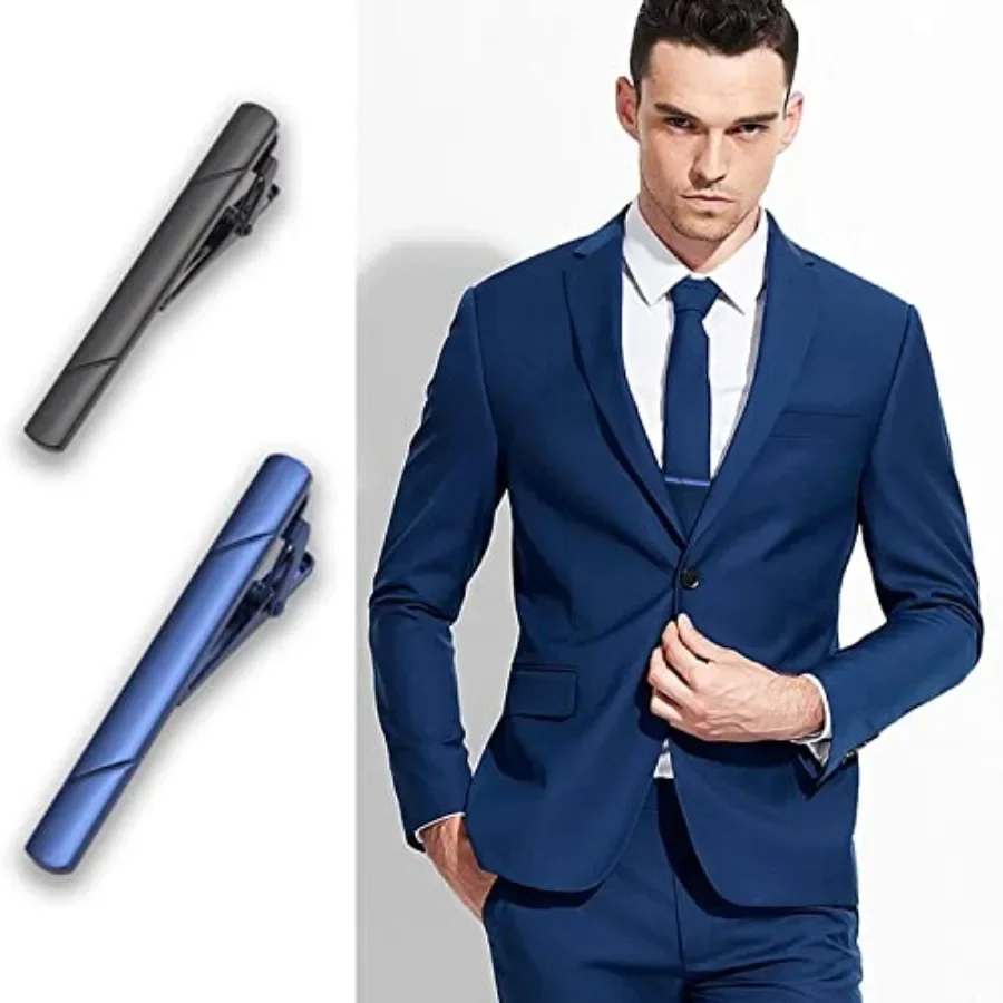 4Pcs Tie Clips For Men Tie Bar with Gift Box Suit accessories mens accessories fashion tie clip tie pin tie bar view 4