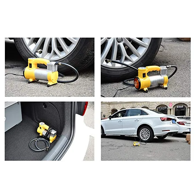 

Portable Air Compressor Pump Multi-Purpose Oil Free Compressor Kit for Automotive Truck RV Bicycles and Other Inflatable Product
