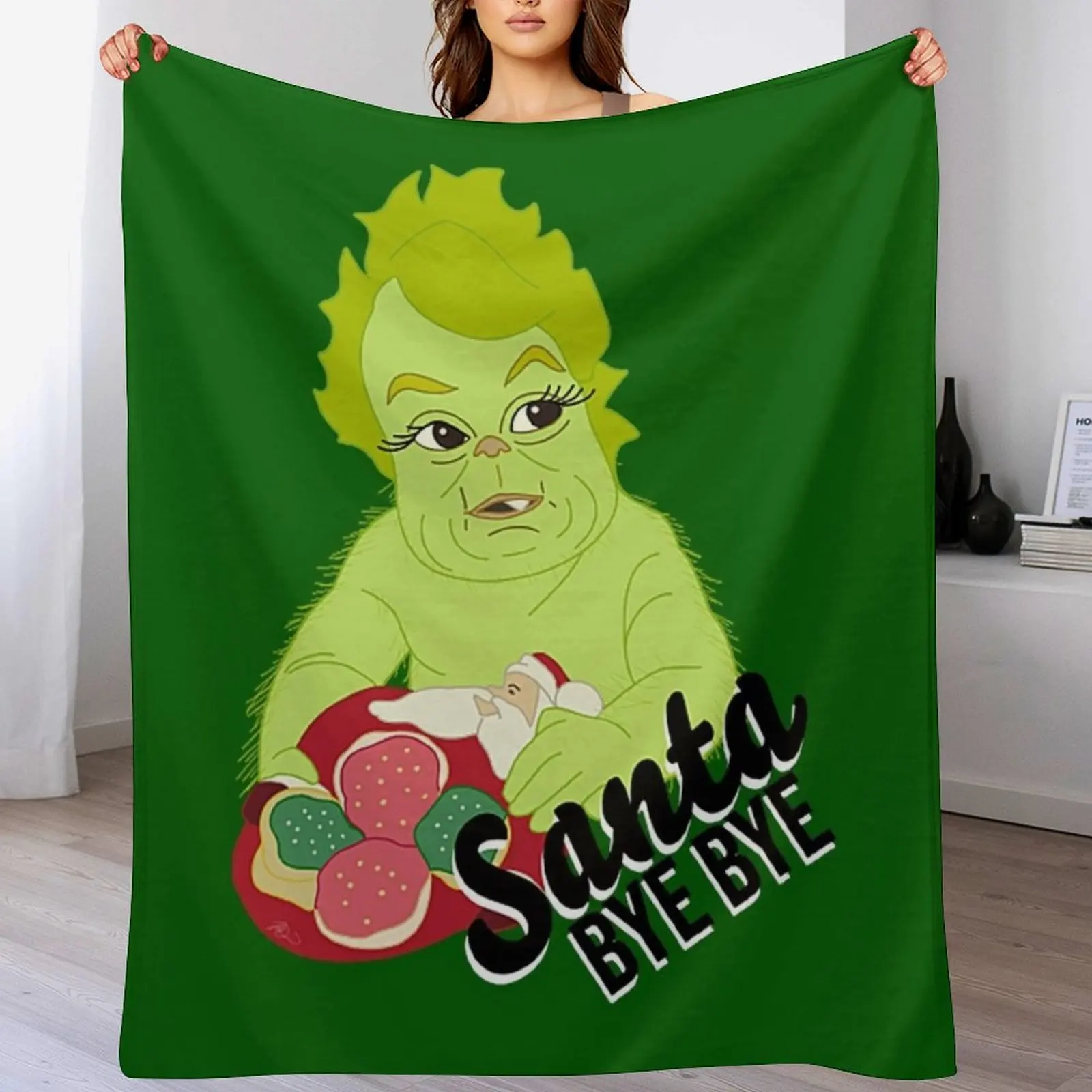 

Santa Bye Bye Throw Blanket Bed Fashionable For Baby Loose Blankets