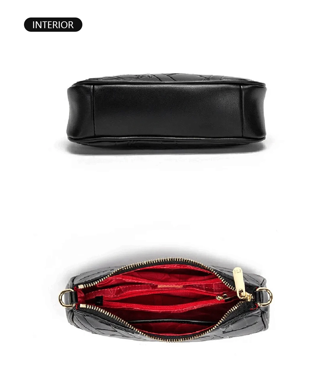 CH Luxus Monogramm Geprägte Unterarmtasche für Damen Ketten-Umhängetasche Vintage Reißverschluss Alltägliche Schulterhandtasche – Detail 5