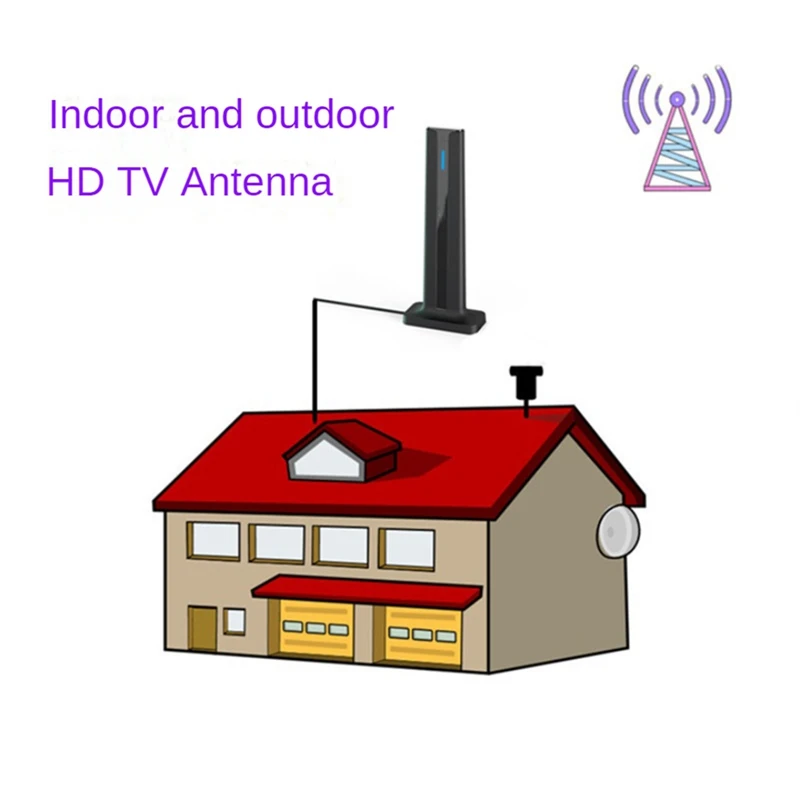 Antenna TV con amplificatore digitale per interni 4K 1080P HD Antenna HDTV a lungo raggio da 120 miglia con amplificatore