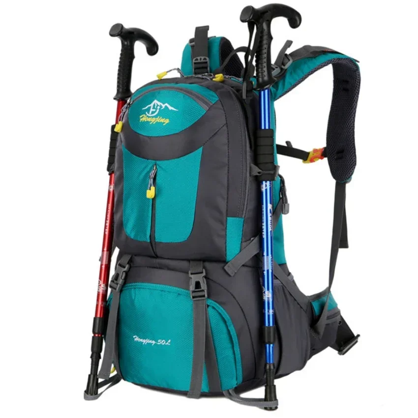 Bolsa de escalada impermeable con cubierta para lluvia, mochila de nailon para deportes al aire libre, Camping, viaje, Trekking, 40L/50L/60L