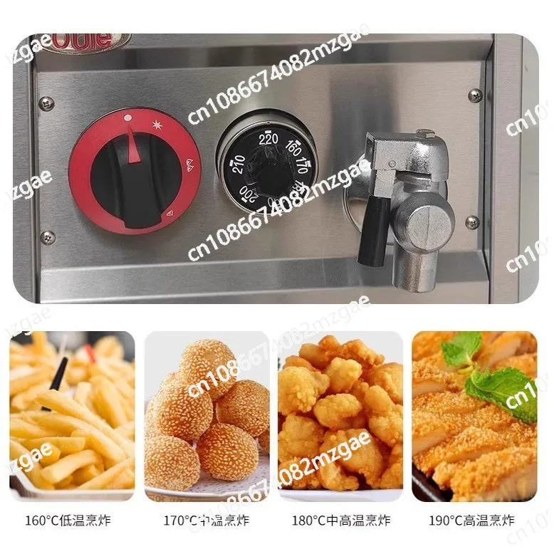 

Commercial Table Deep Gas Fryer 8L Single-cylinder Chicken Chips Fried Pan Restaurant Equipment Freidoras De Aceite