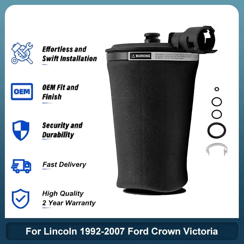 

Air Spring Bags For Lincoln Town Car 1992-2007 Rear Air Suspension Left/Right Mercury Grand Marquis Marauder 3U2Z5580AA