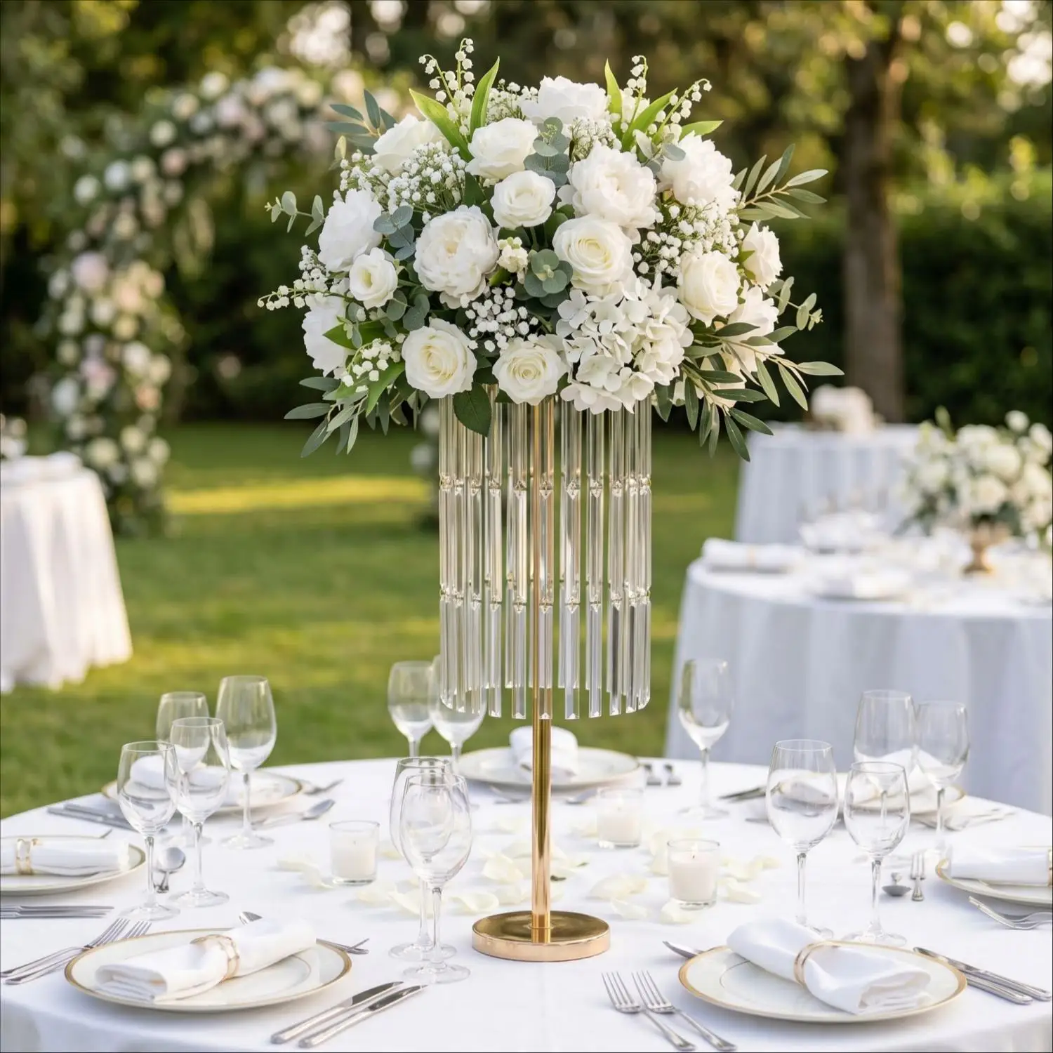 85 cm hoher Acryl-Blumenständer als Tischdekoration für Hochzeiten, Events und Partys – Detail 3