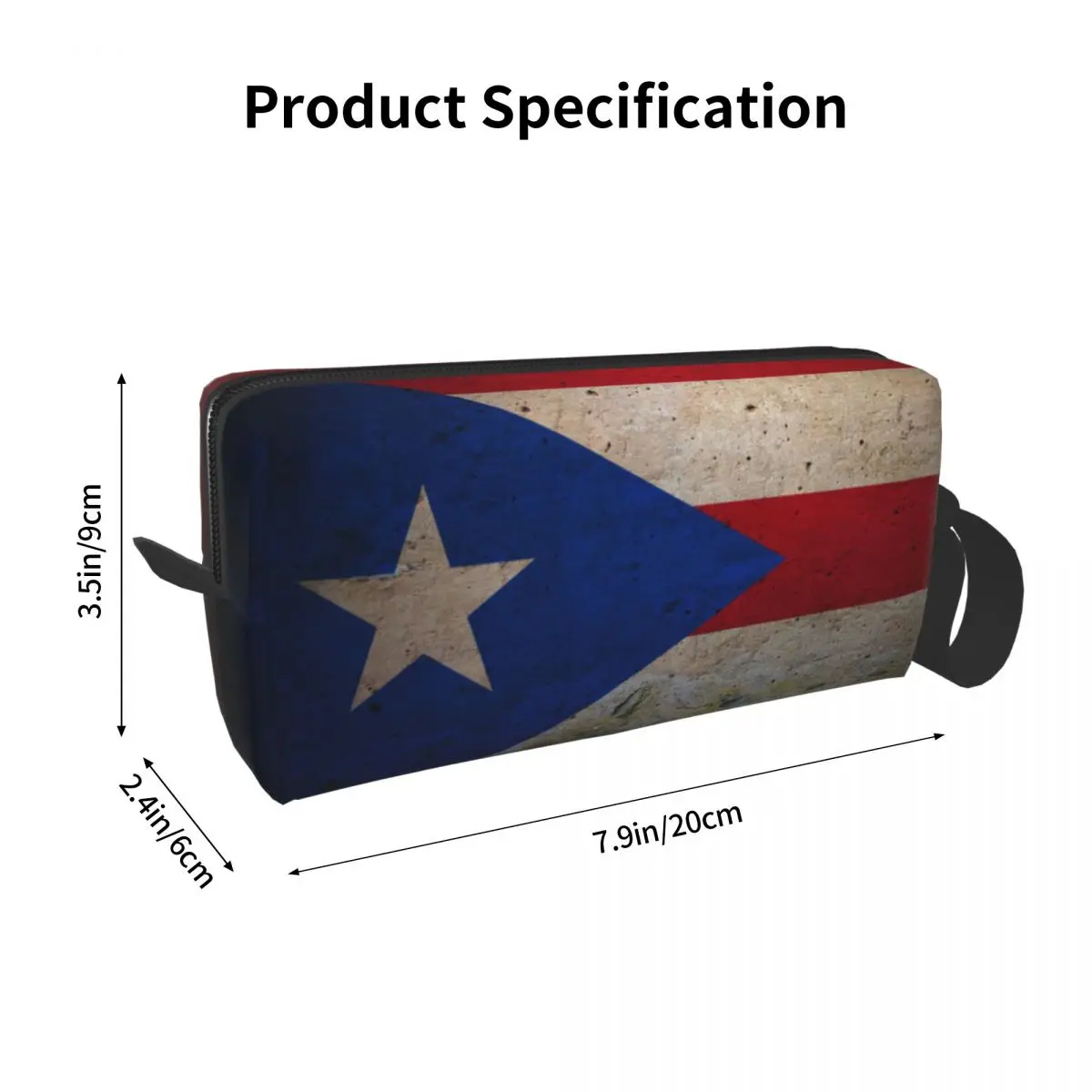 Estuches de lápices con bandera de Puerto Rico, bolsas de bolígrafo de gran capacidad, caja de lápices para niños, niñas, estudiantes, papelería, bolsa de maquillaje