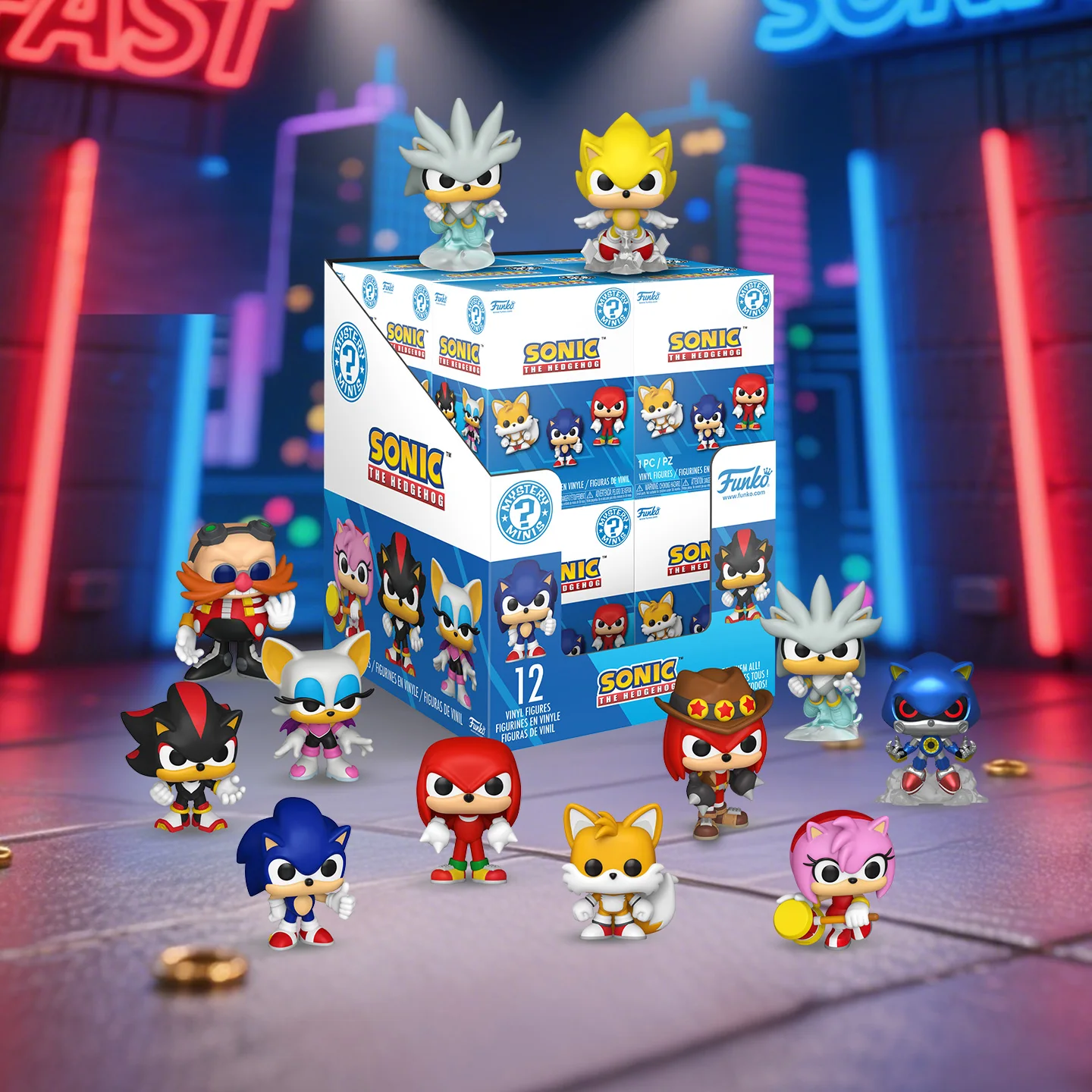 Sonic The Hedgehog Funko Pop Sonic The Hedgehog Mystery Minis Peripheral Figurines Blind Box Toys for Boys Gift Collectible