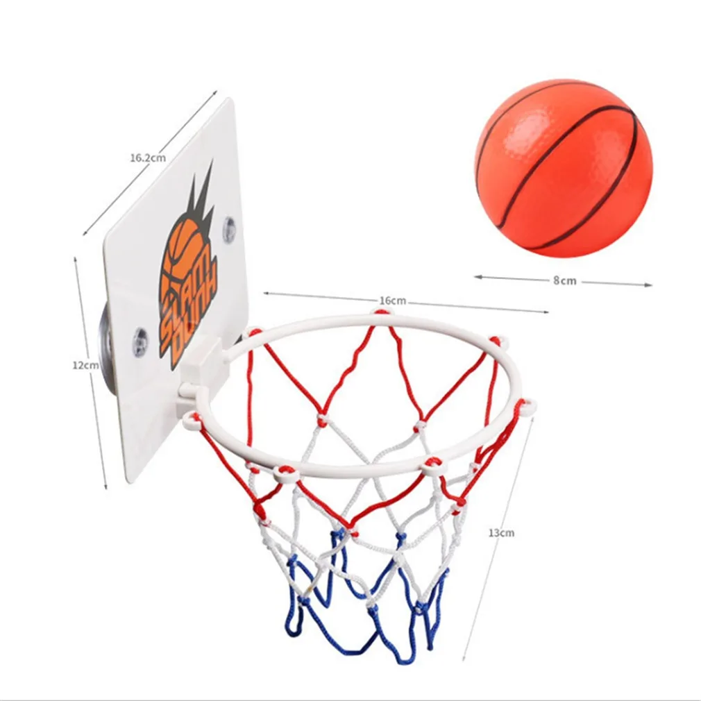 Basketball Rim Inflatable Toy Suction Cup Mini Bathroom Basketball Frame Office Leisure Stress Relief Toy Basketball Net