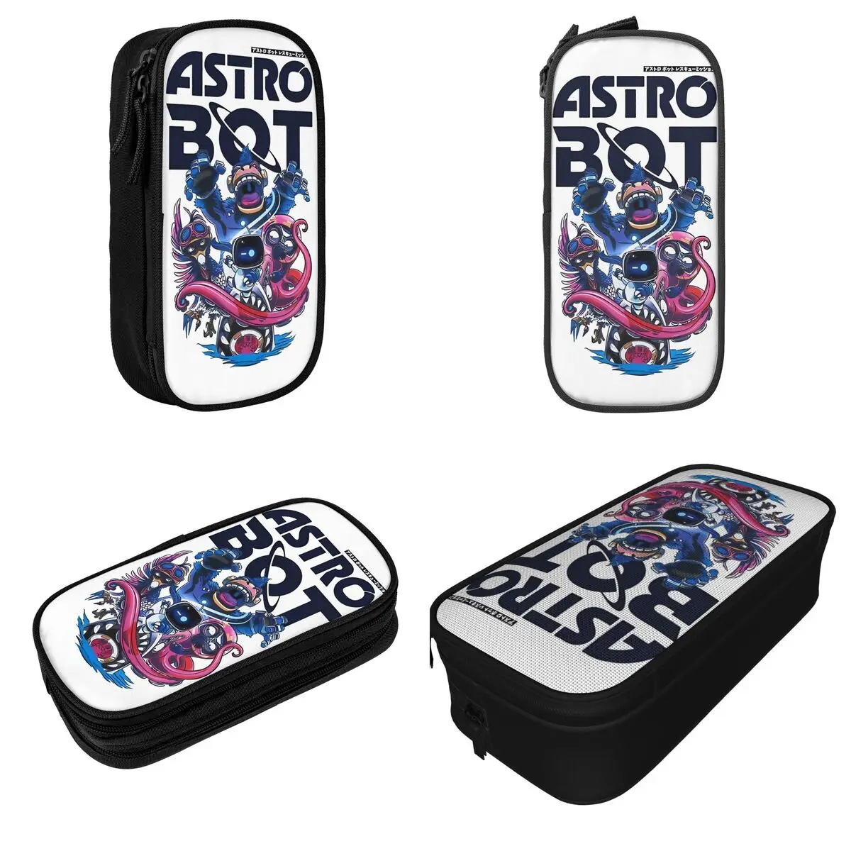 A-Astro-Bot Game Robert Pencil Cases Fashion Cartoon Funny Pen Holder Bag Girls Boys Large Storage School Supplies Pencil Pouch