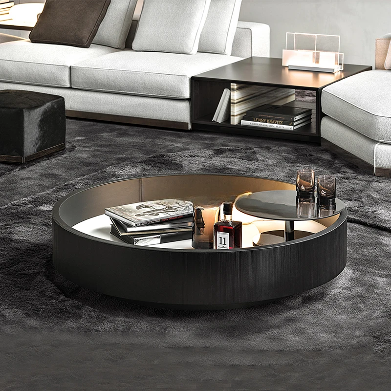 Italian Minimalist Household Coffee Table Living Room Storage Coffee Table Designer Model Creative Tea Table