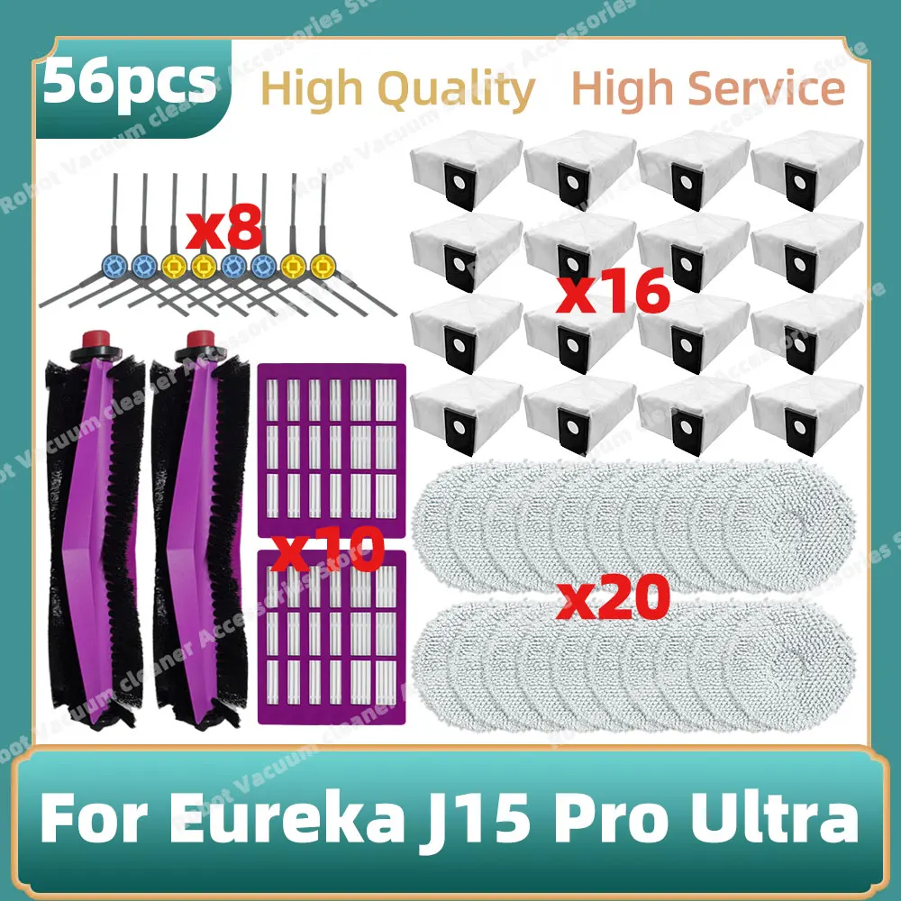 

Compatible For Eureka J15 Pro Ultra Parts Side Brush Hepa Filter Mop Cloth Replacement Accessories