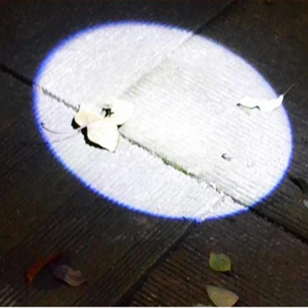 Aço inoxidável lanterna LED com chaveiro, rodada lua forma tochas, flash luz, tochas