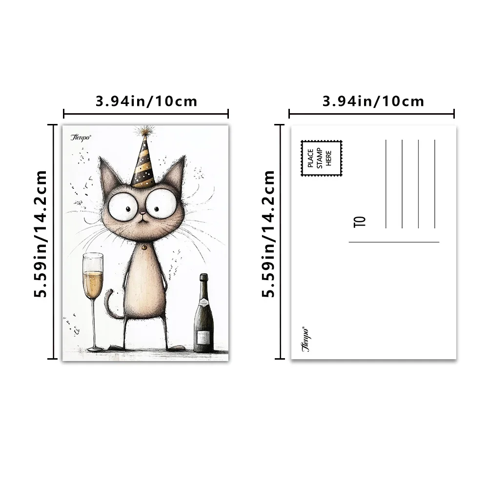 32pcs,black and white animal postcards,decoration/greeting cards/postcard,high-definition printing,collectible and can be mailed