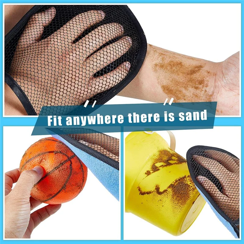 2Pcs Sand Remover For Beach Beach Sands Remover Cleaner Mitts For Beach Volleyball And Bea